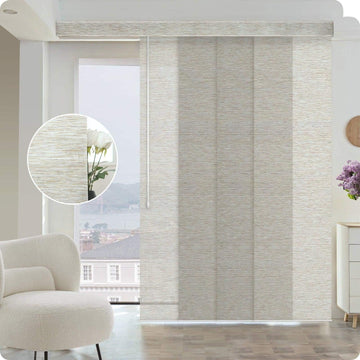 Graywind Manual Panel Track Blinds | Natural Series | Custom to 153" Width